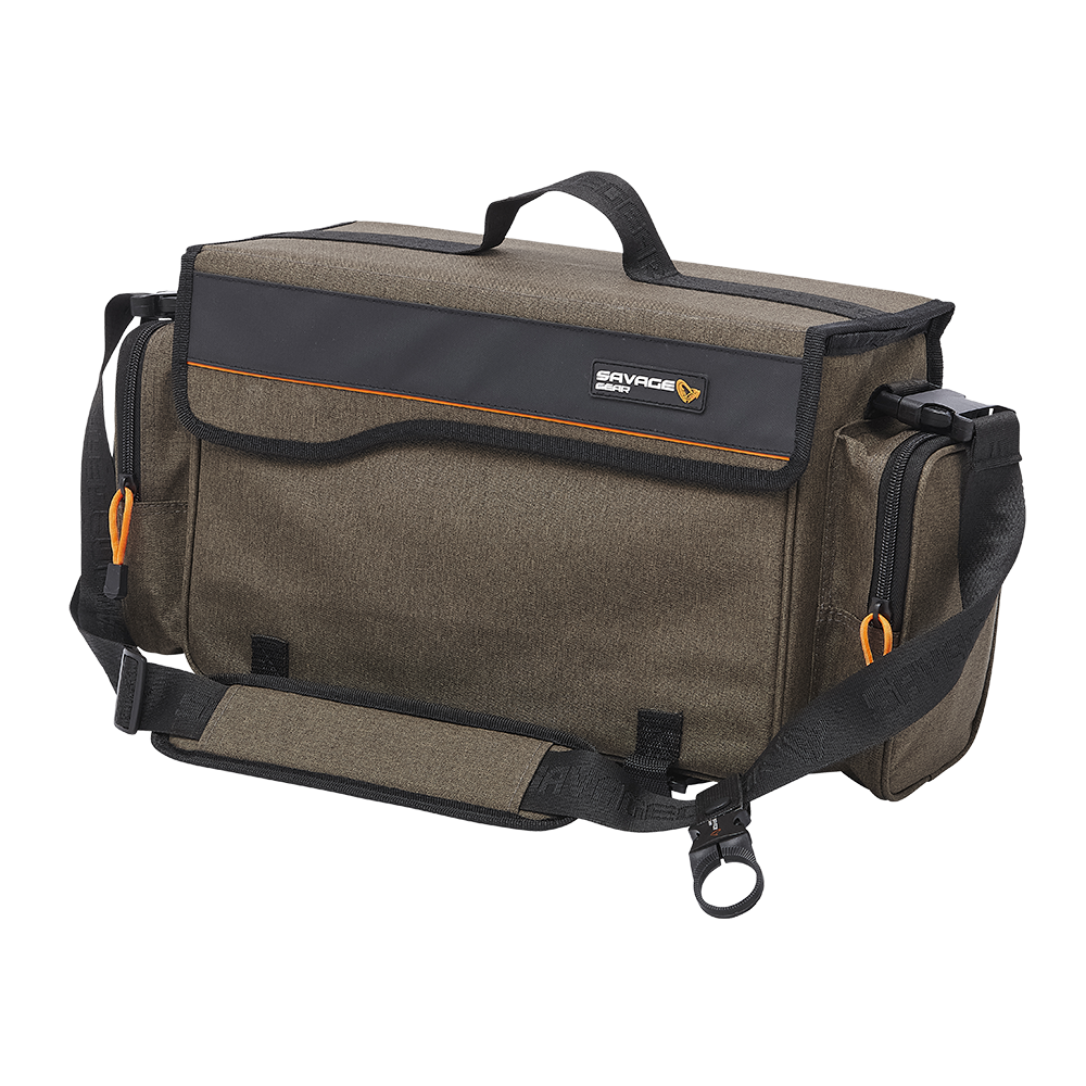 Savage Gear Specialist axelväska [inkl. 2 betesaskar] 16 l [16 x 40 x 22 cm] brun/svart