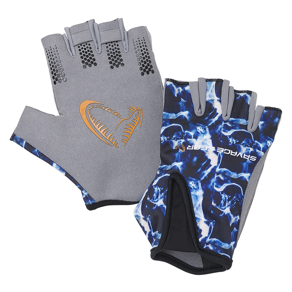 Savage Gear Marine Half handskar blå x-large