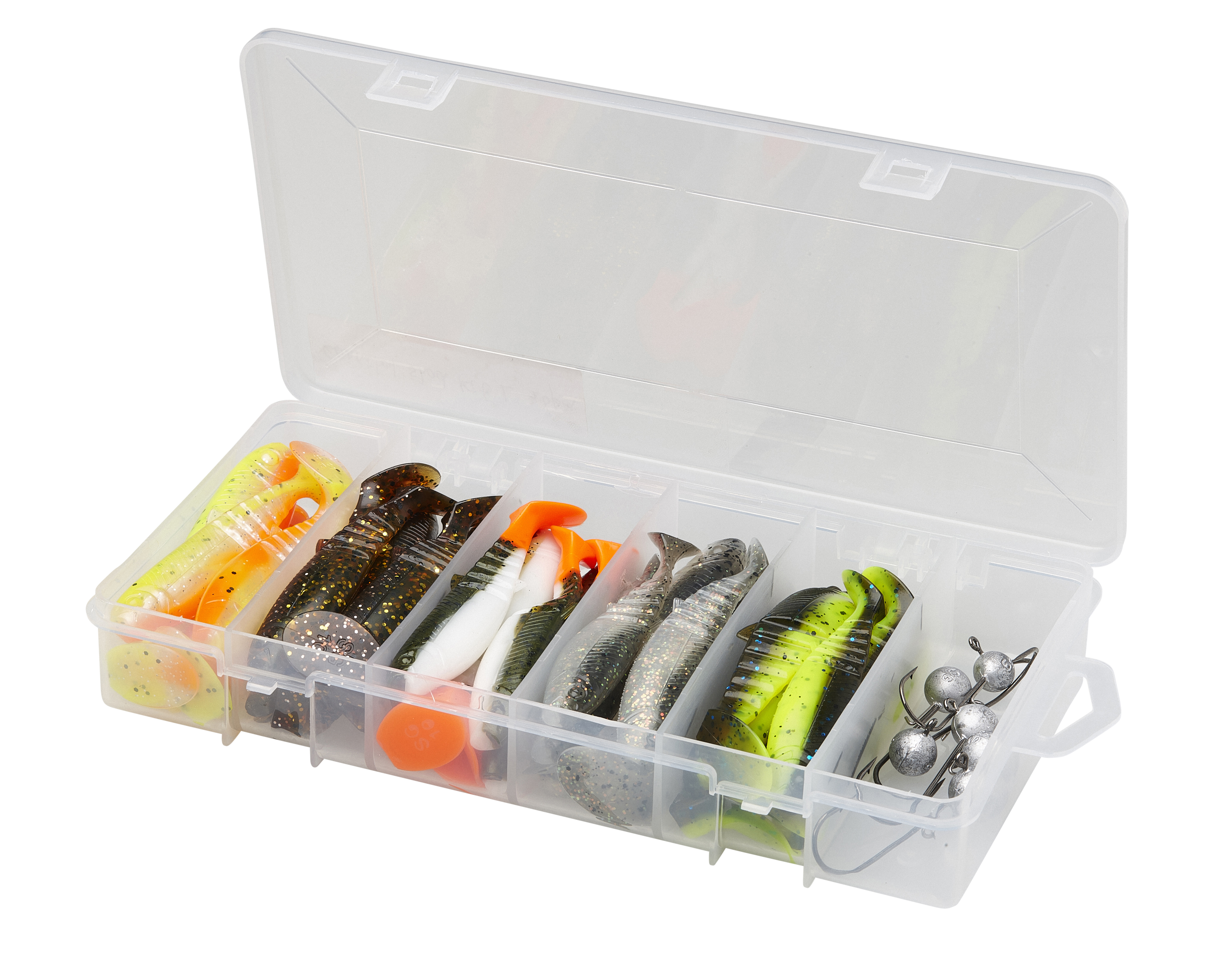 Savage Gear Cannibal Shad betesset [5.5 & 6.8 cm] mixed colors 36-pack