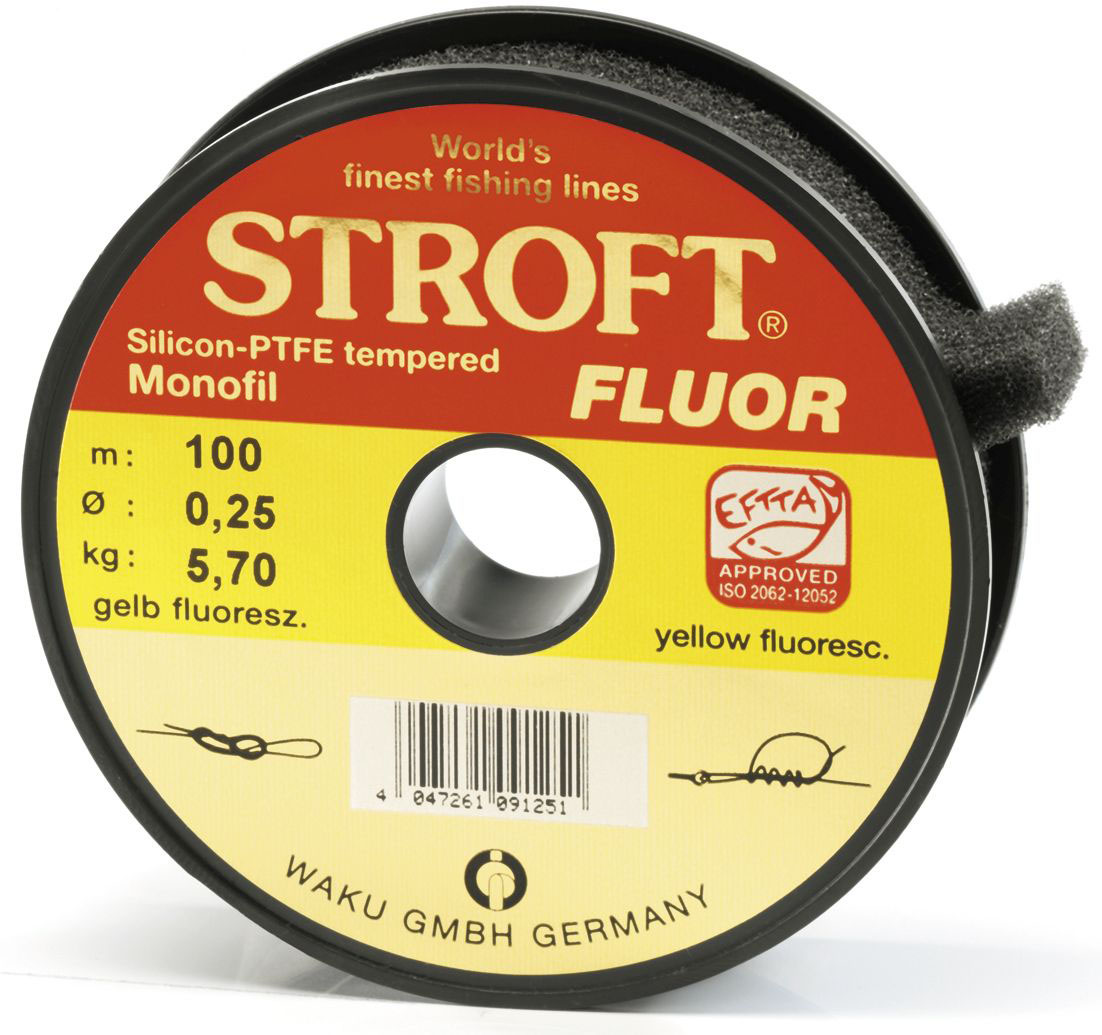 Stroft Fluor Monofilament-lina gul 0.120 mm x 25 m