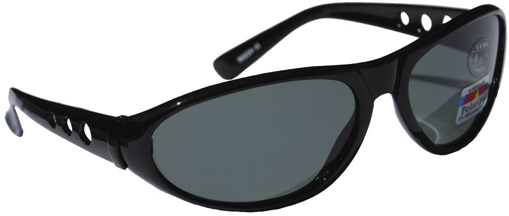 Hurricane 3-Hole polariserade solglasögon svart med grå lins