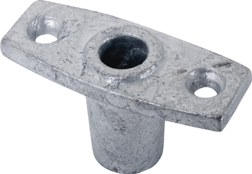 Fladen Årklykfäste galvad infälld montering (70 x 40 mm) för 14 mm tapp 1-pack