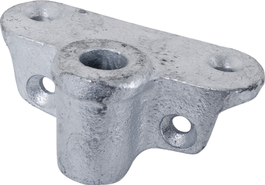 Fladen Årklykfäste galvad utanpå montering (90 x 52 mm) för 14 mm tapp 1-pack