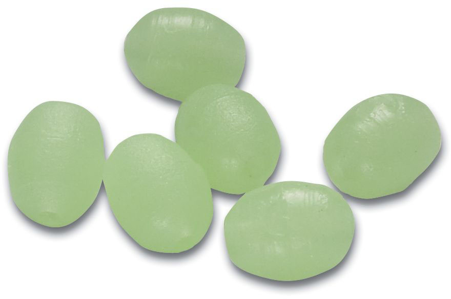 Mustad 9966 självlysande ovala pärlor 10 x 14 mm 15-pack