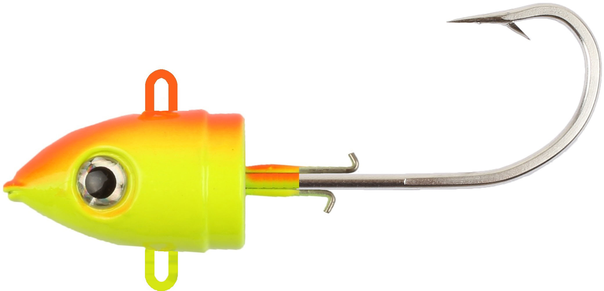 Wiggler Bullet jiggskalle 500 g med 12/0 krok gul/orange 1-pack