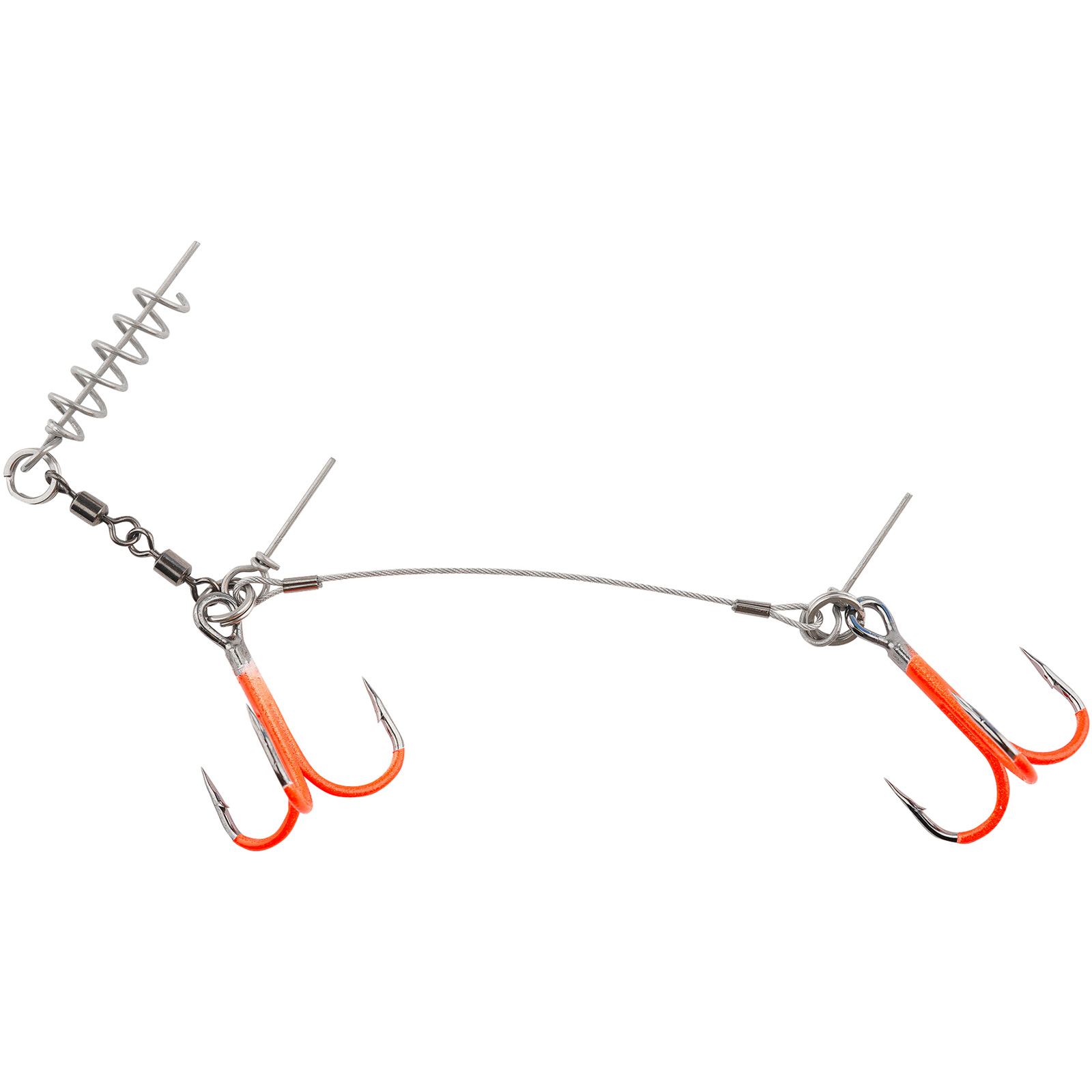 Darts Pike Rig Wire [XL] med #2/0 krokar uv orange 1-pack