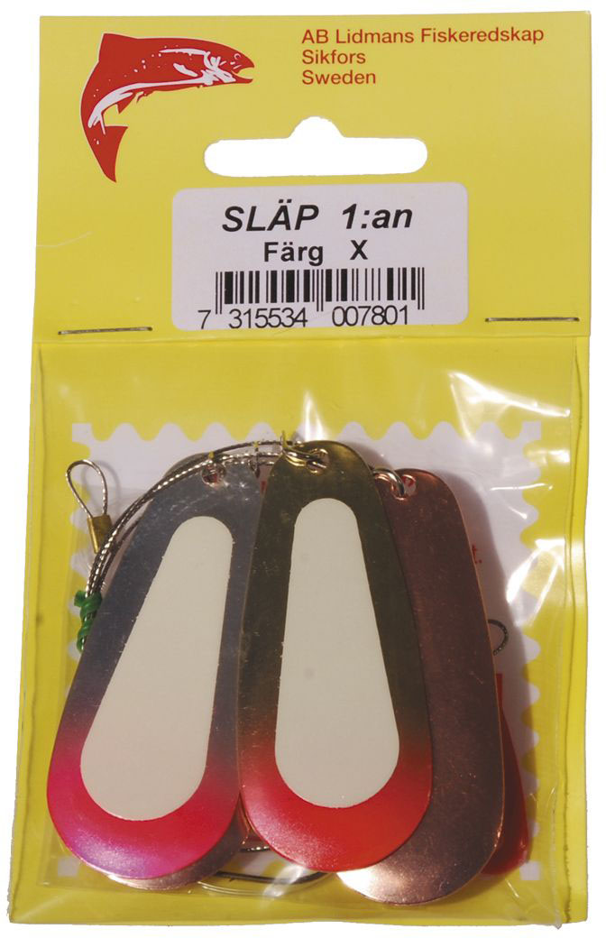 Lidmans Fiskeredskap Släp 1:an silver/röd/vit (X) 1-pack
