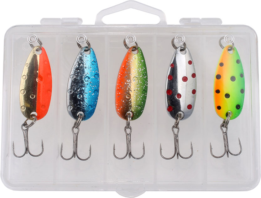 Wiggler Lill-Sluken 3.5 cm [7 g] blandade färger 5-pack