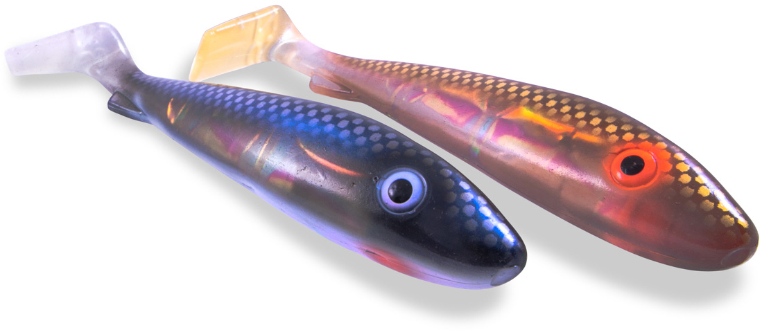 Svartzonker UV Series Big McRubber 25 cm [116 g] brown black & steel blue flash 2-pack