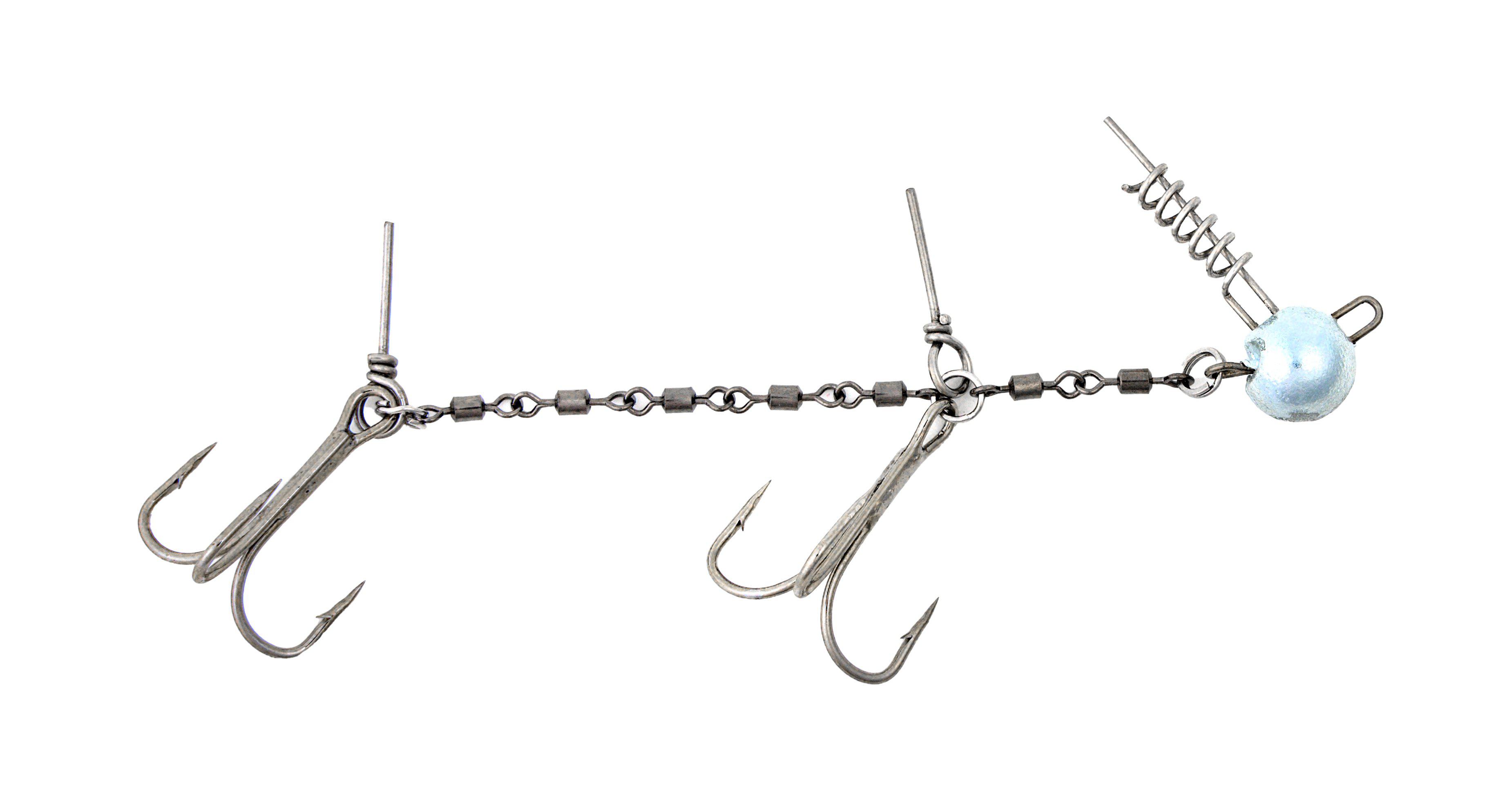 Fladen Pike Rig Link stinger med [10 g] jiggskalle & #2/0 trekrokar 1-pack