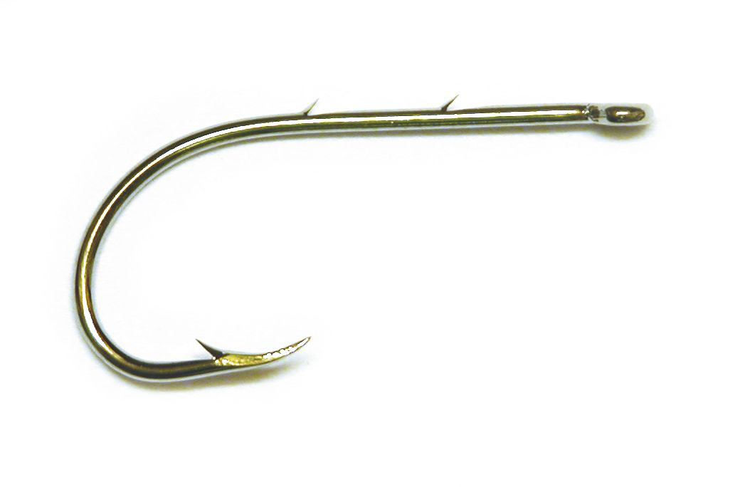 Mustad Beak baitholder 2 hulls enkelkrok nickel 1/0, 7-pack