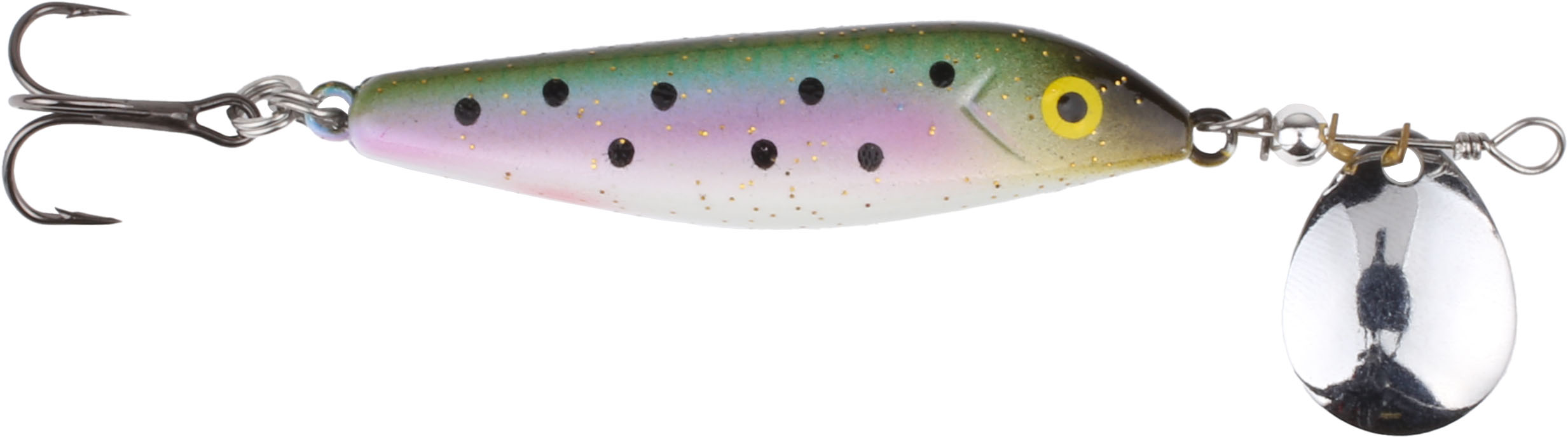 Wiggler Vicke Spin [10 g] med silversked regnbåge 1-pack