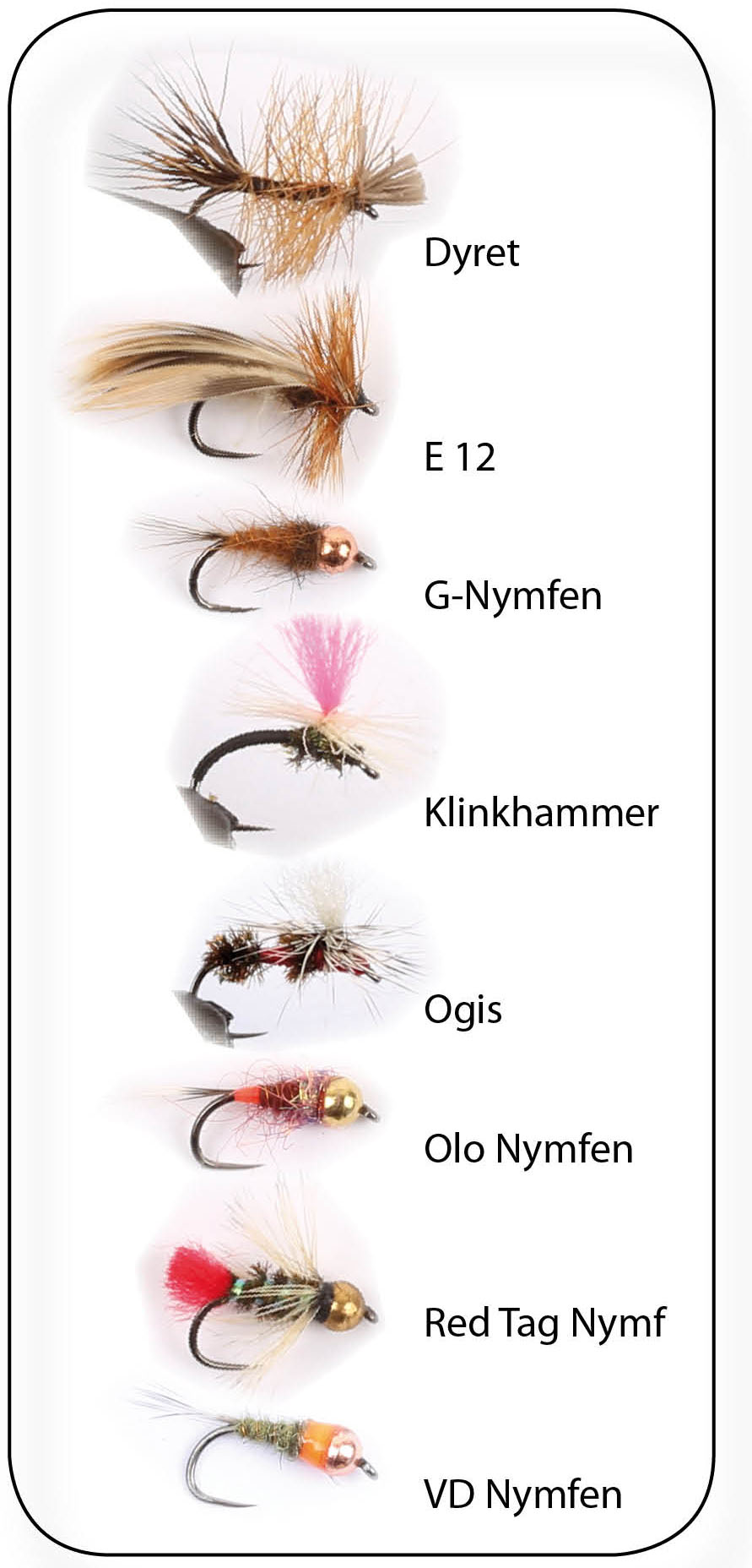 Hurricane Roffes Örings-flugor 8-pack