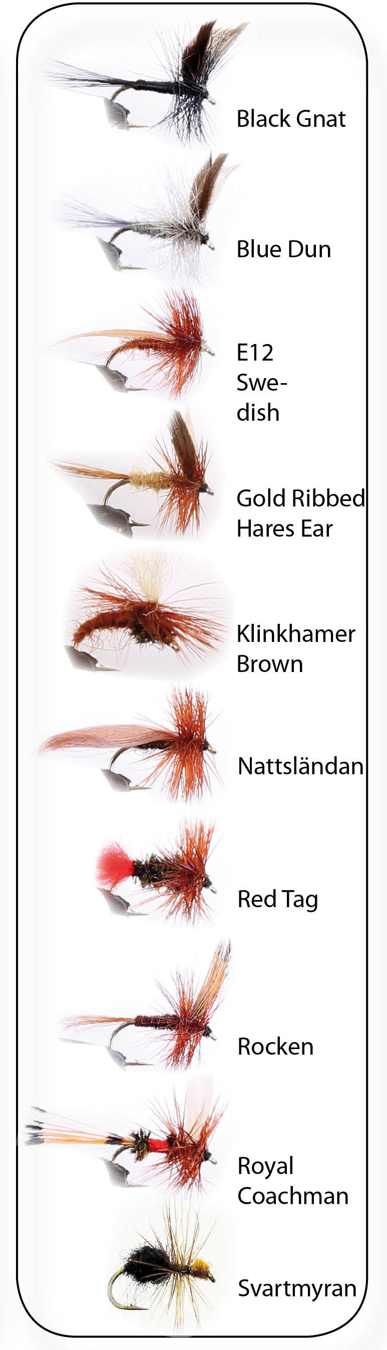 Hurricane Dry Fly 1 flugor 10-pack