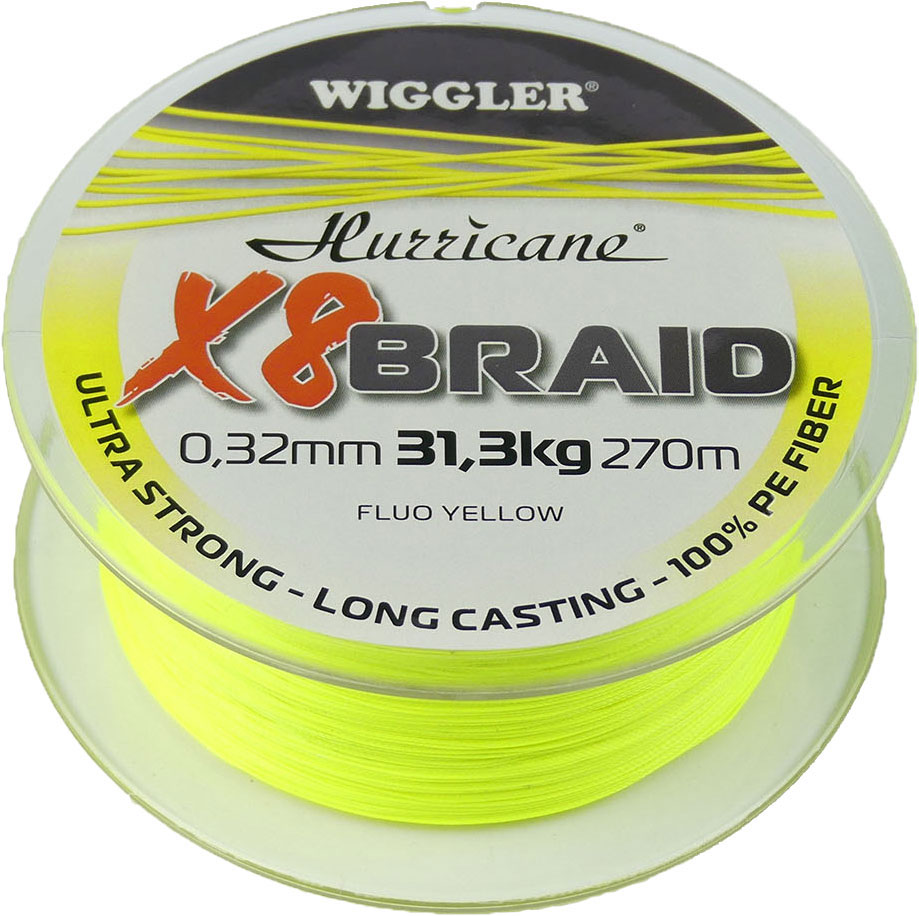 Hurricane X8 Braid flätlina gul 0.160 mm x 270 m
