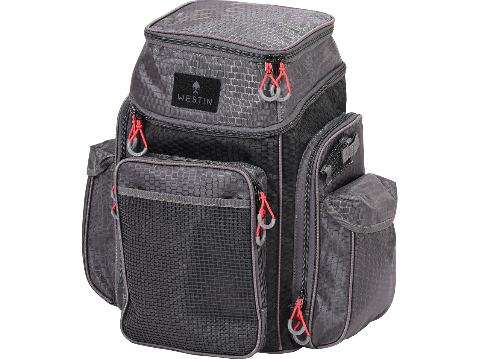Westin W4 Backpack Plus ryggsäck inkl. 2 betesaskar [43 x 40 x 26 cm] titan/svart