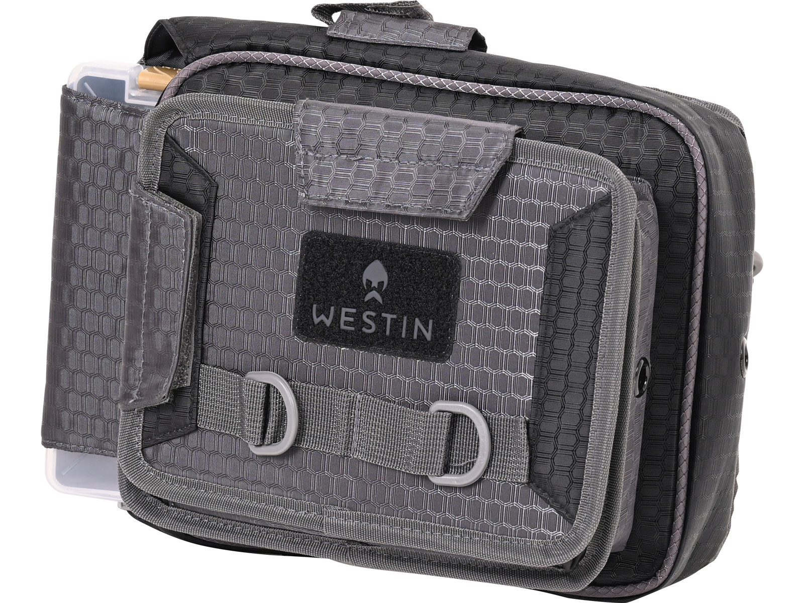 Westin W4 Quick Bag fiskeväska inkl. 2 betesaskar [30 x 21 x 12 cm] titan/svart