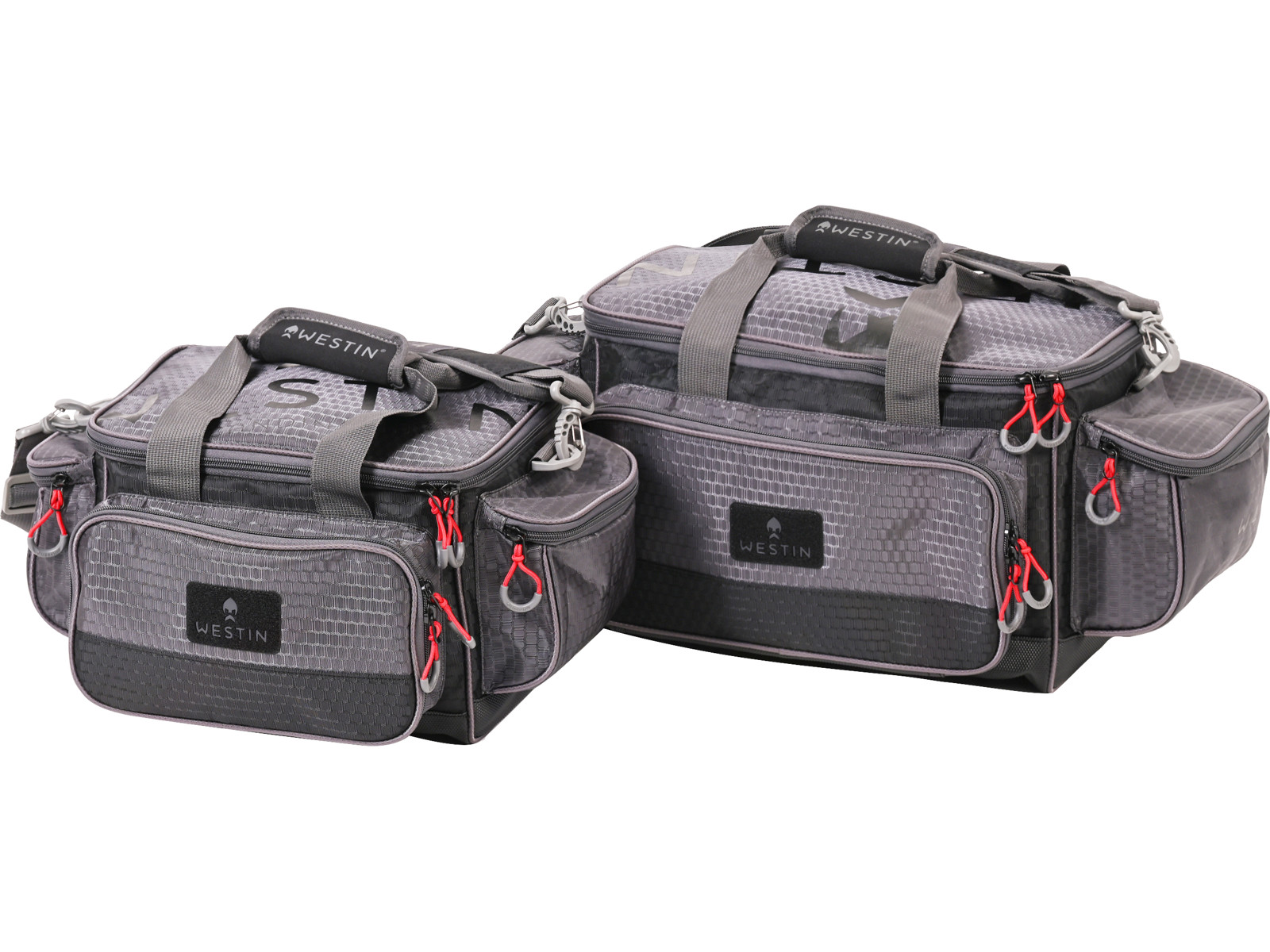 Westin W4 Lure Loader fiskeväska inkl. 4 betesaskar [55 x 31 x 25 cm] large titan/svart