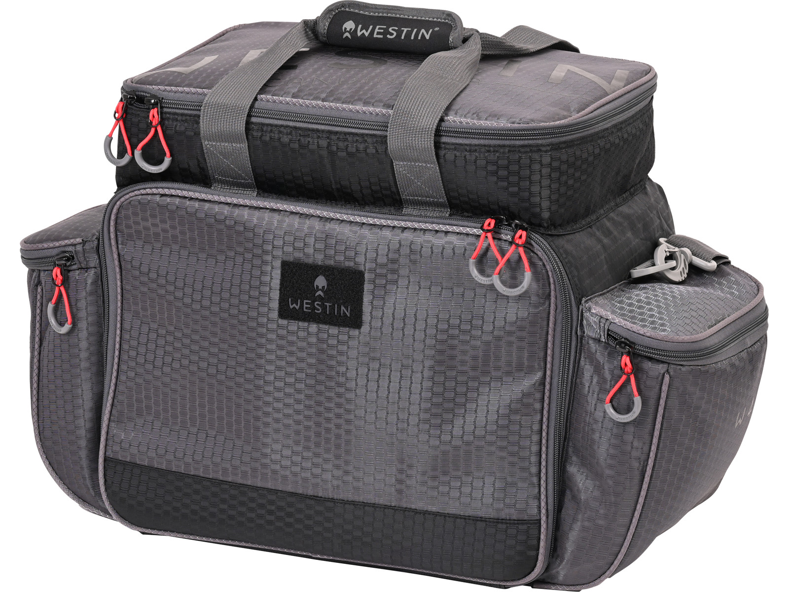 Westin W4 Master Lure Bag fiskeväska inkl. 5 betesaskar [55 x 25 x 37 cm] titan/svart