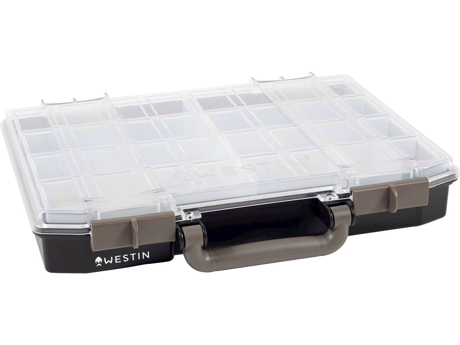 Westin W6 Lure Vault betesask [5.7 x 33.7 x 27. 8 cm] inkl. 10 inserts svart/transparent