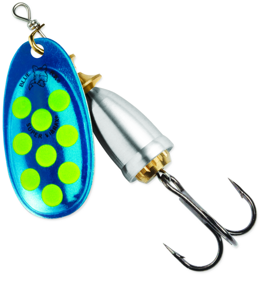 Blue Fox Vibrax Hot Pepper 5 [13 g] blå/gul/silver uv 1-pack