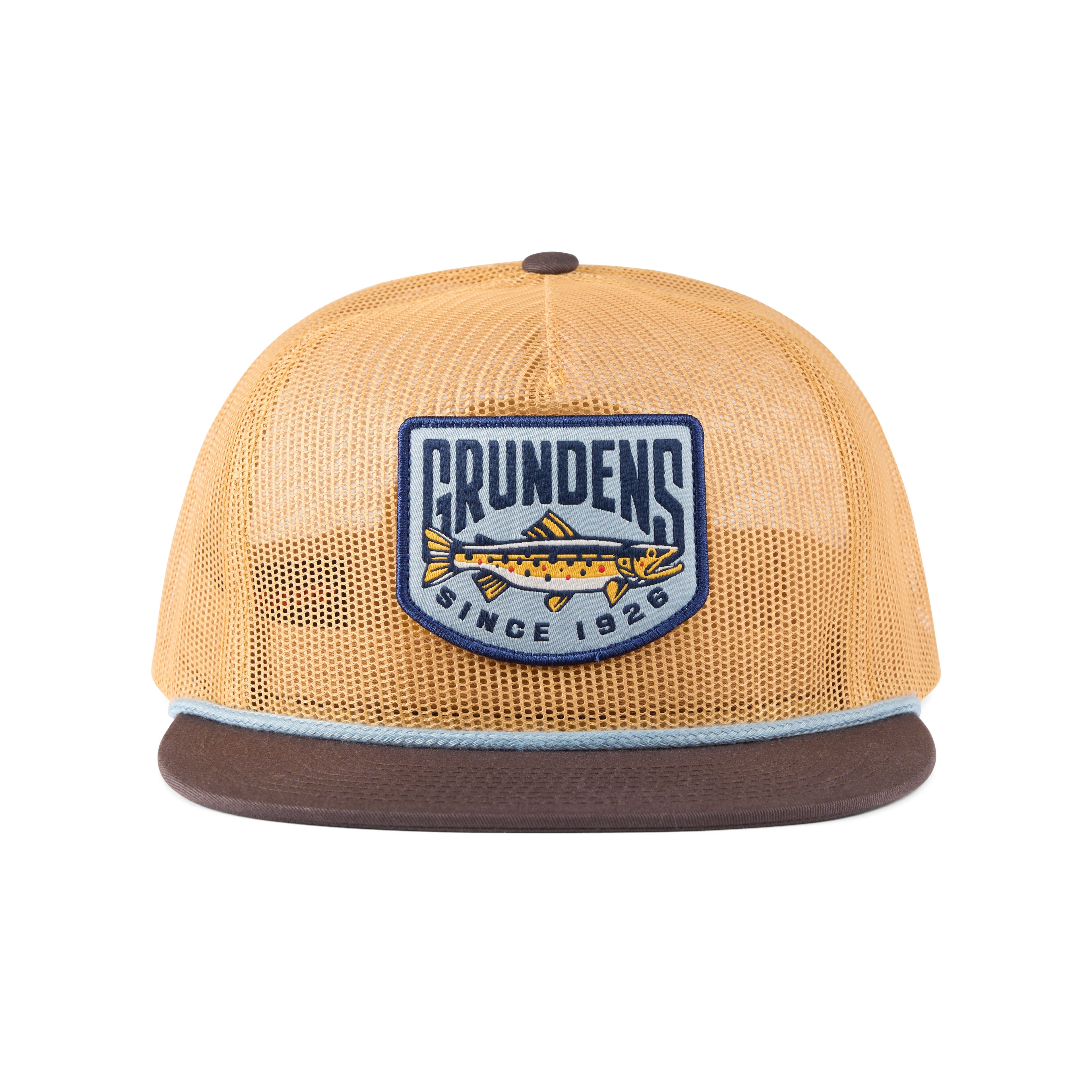 Grundéns Trout Patch Mesh Trucker keps whiskey/dark brown one-size