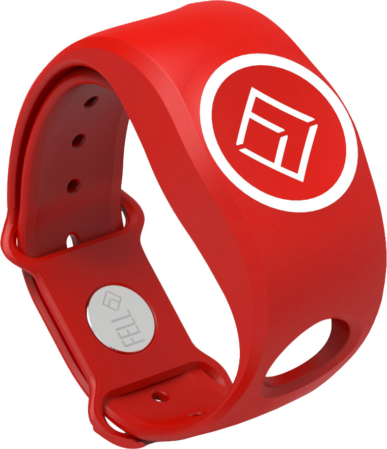 MOB+ WiMEA Armband för xFOB enhet till MOB+ systemet röd