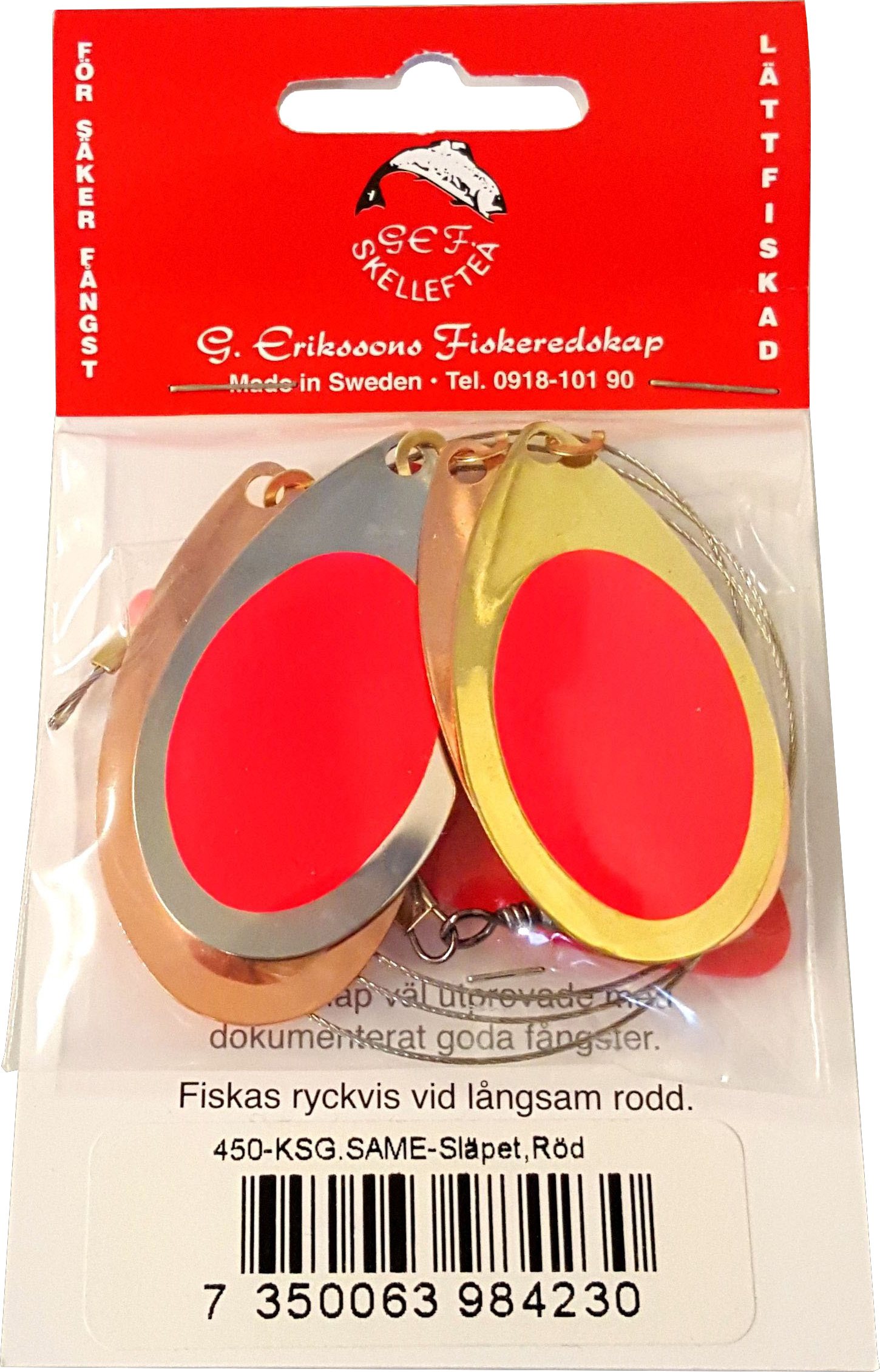 G. Erikssons Fiskeredskap Same-släpet röd (KSG) 1-pack