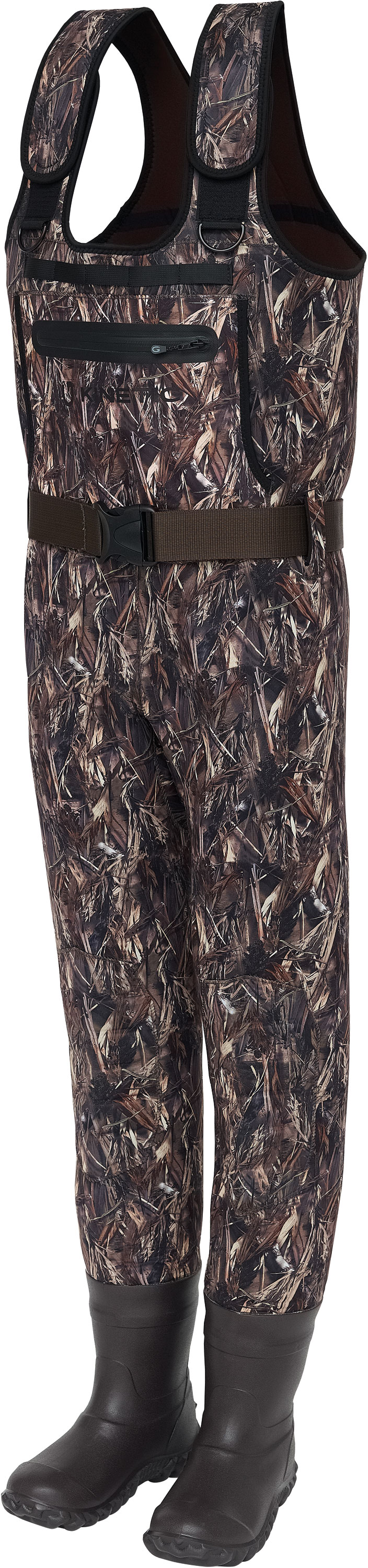 Kinetic NeoRush neoprenvadare med stövel (mönstrad sula) camo 44-45