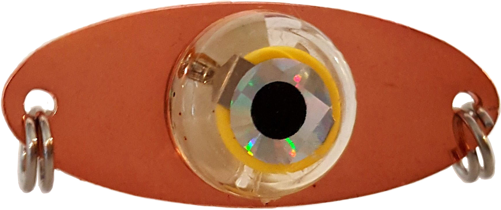 Wiggler Landöblink Mini 4 cm [5 g] koppar, vit/röd/grön led, 1-pack