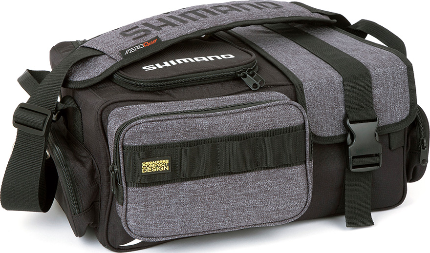 Shimano Yasei Carryall fiskeväska [inkl. 3 betesaskar] medium grå/svart