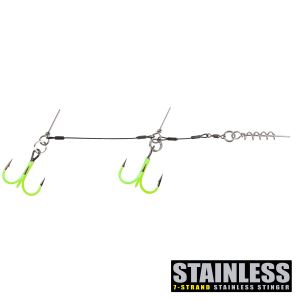 CWC Pro Stinger with stainless steel wire & hook uv chartreuse