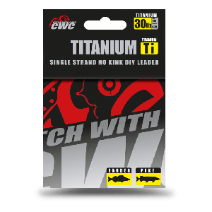 CWC Titanium No-Kink tafsmaterial 75 lb/34 kg svart 3 m