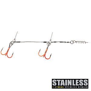 CWC Pro Stinger [Giant Tandem] med rostfri stålvajer & 3/0 krok uv orange 1-pack