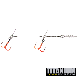 CWC Titanium Stinger [Giant Tandem] med titaniumvajer & 3/0 krok uv orange 1-pack