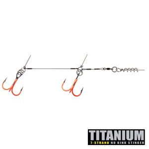 CWC Titanium Stinger [Original Tandem] med titaniumvajer &  2/0 krok uv orange 1-pack