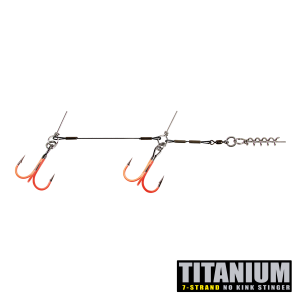 CWC Titanium Stinger with titanium wire & hook UV orange