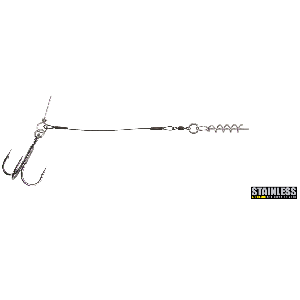 CWC Pro Stinger [Junior Single] with stainless steel wire & 1/0 hook silver 