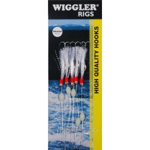 Wiggler Flasher Rig med 3/0 krok silver 5-pack
