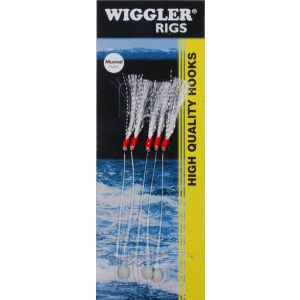 Wiggler Flasher Rig med 2 krok silver 5-pack