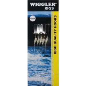 Wiggler Strömmingshäckla med 4 krok vit 5-pack