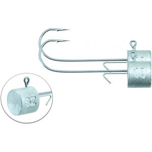 Svartzonker Ned Bismuth jiggskalle 10 g med 3/0 krok natural 2-pack