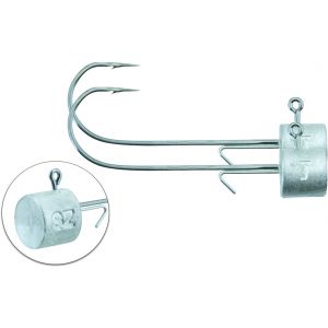 Svartzonker Ned Bismuth jiggskalle 7 g med 4/0 krok natural 2-pack