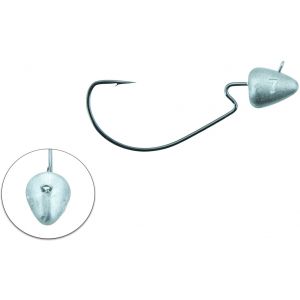 Svartzonker Offset Bismuth jiggskalle 7 g med 2/0 krok natural 2-pack