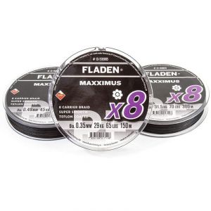Fladen Maxximus X8 flätlina black 150 m