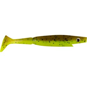 The Pig Piglet Shad 10 cm brown chartreuse flake 6-pack