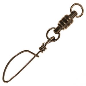 BFT Tournament bait lock with ball bearing swivel in stainless steel black 2-pack
