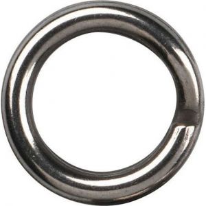 Gamakatsu Hyper splitring i rostfritt stål 22 kg stl. 4 svart 10-pack