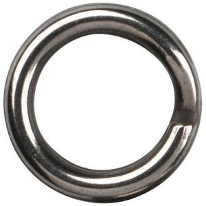 Gamakatsu Hyper splitring i rostfritt stål 22 kg stl. 4 svart 10-pack