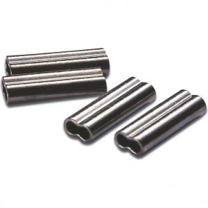 Mustad vajerlås i mässing till dubbelvajer 2.2 mm svart 20-pack